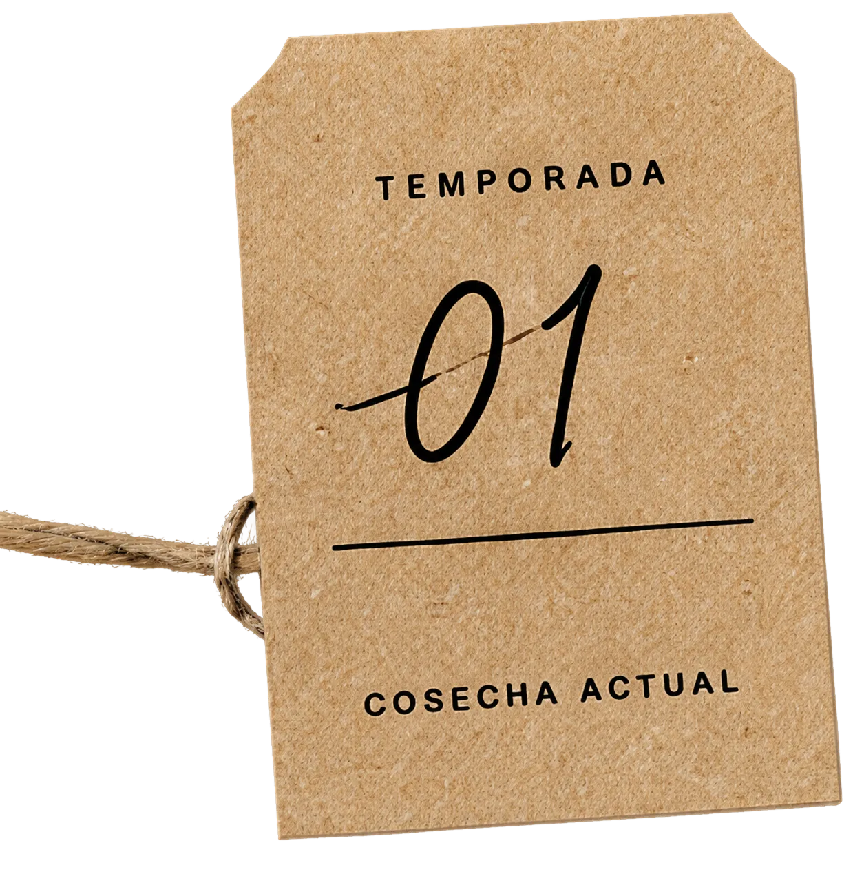 Etiqueta de la cosecha actual de Benny café
